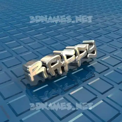 raffy in Blue Bling style - 3D name wallpaper
