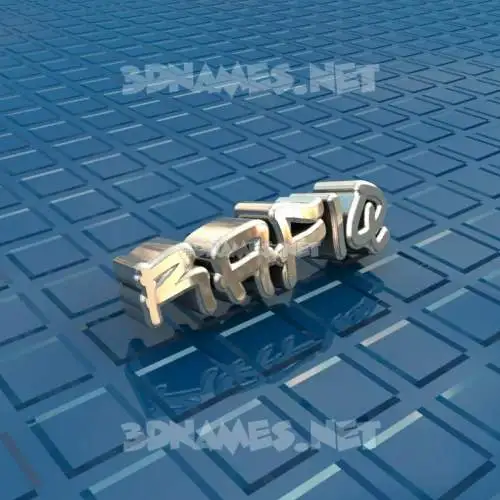rafiq in Blue Bling style - 3D name wallpaper