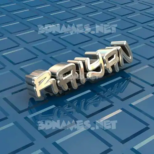 raiyan in Blue Bling style - 3D name wallpaper