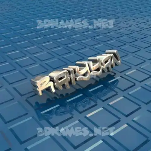 raiyyan in Blue Bling style - 3D name wallpaper