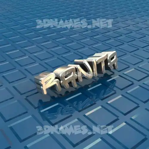 ranita in Blue Bling style - 3D name wallpaper