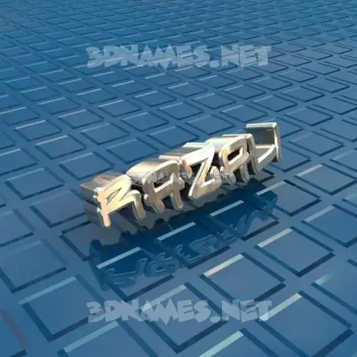 razali in Blue Bling style - 3D name wallpaper