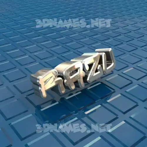 razu in Blue Bling style - 3D name wallpaper