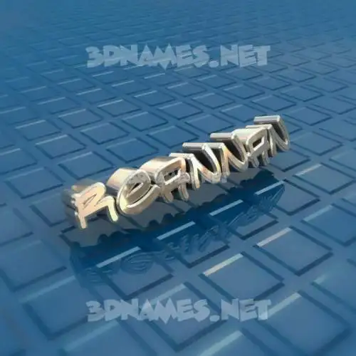 reannan in Blue Bling style - 3D name wallpaper