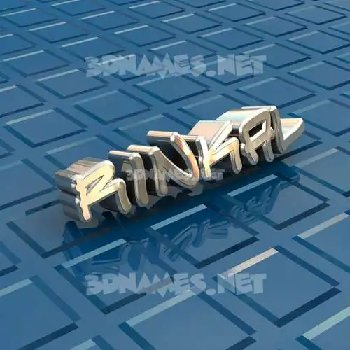 rinkal in Blue Bling style - 3D name wallpaper