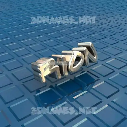 rion in Blue Bling style - 3D name wallpaper