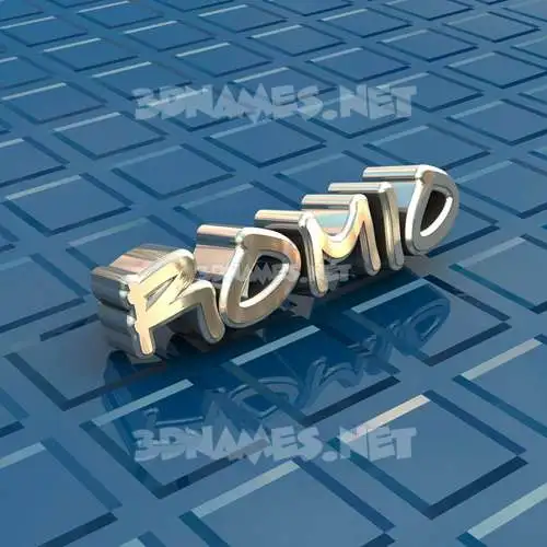 romio in Blue Bling style - 3D name wallpaper romio in Blue Bling style - 3D name wallpaper