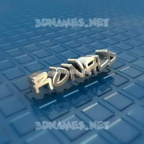 ronald in Blue Bling style - 3D name wallpaper