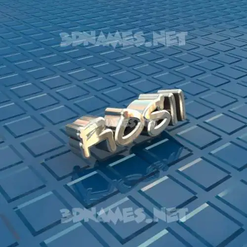 rosii in Blue Bling style - 3D name wallpaper