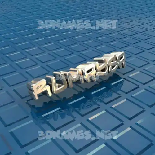 rumaysa in Blue Bling style - 3D name wallpaper