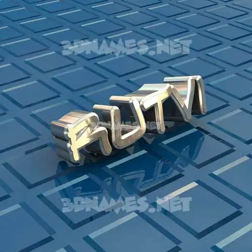 rutvi in Blue Bling style - 3D name wallpaper