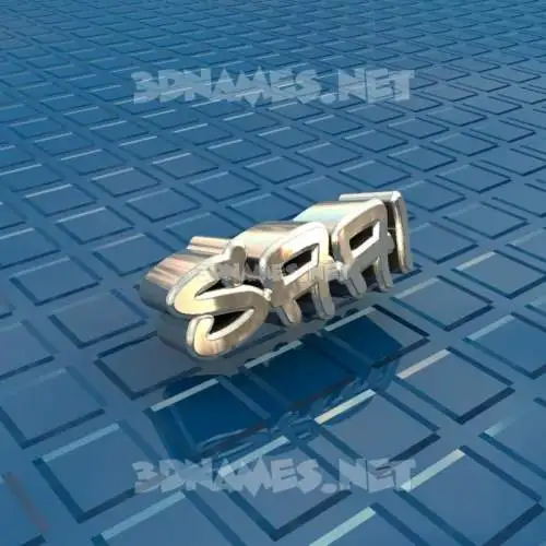 saai in Blue Bling style - 3D name wallpaper