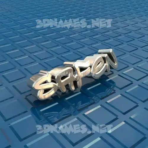 safen in Blue Bling style - 3D name wallpaper