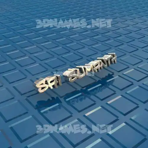 sai sumanth in Blue Bling style - 3D name wallpaper