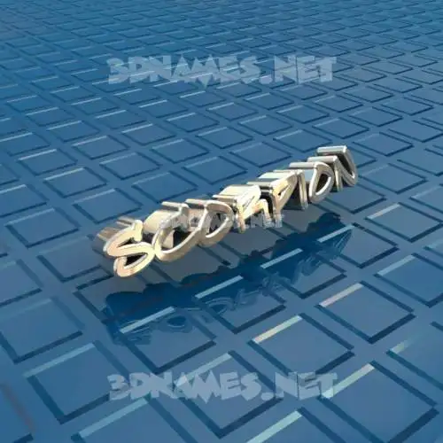scorpion in Blue Bling style - 3D name wallpaper