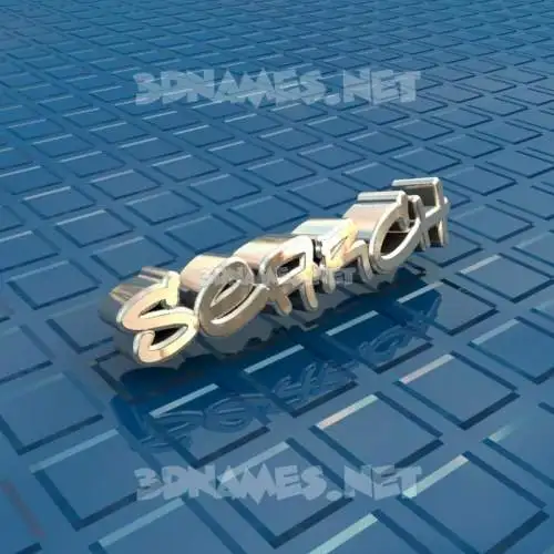 search in Blue Bling style - 3D name wallpaper