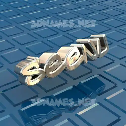 seenu in Blue Bling style - 3D name wallpaper