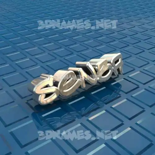 senba in Blue Bling style - 3D name wallpaper