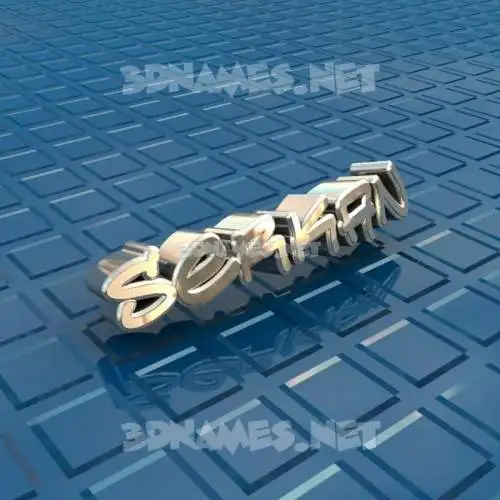 serkan in Blue Bling style - 3D name wallpaper