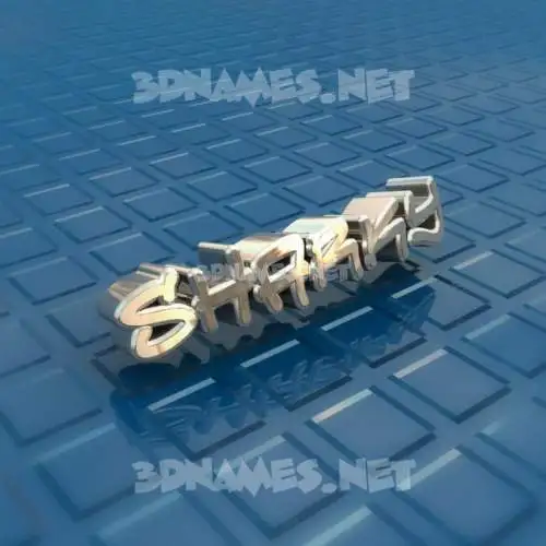 sharky in Blue Bling style - 3D name wallpaper