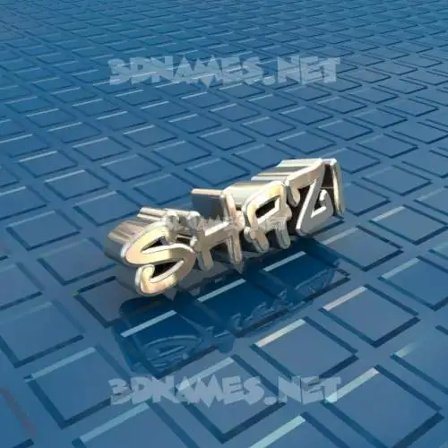 shazi in Blue Bling style - 3D name wallpaper