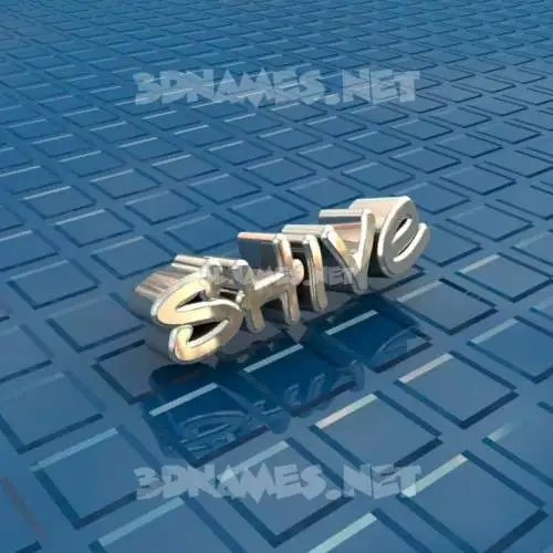 shive in Blue Bling style - 3D name wallpaper