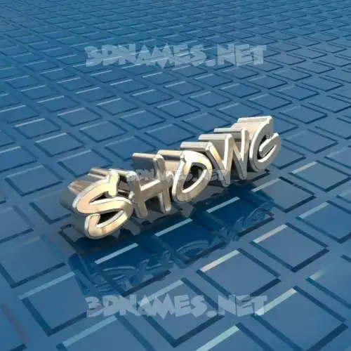 showg in Blue Bling style - 3D name wallpaper