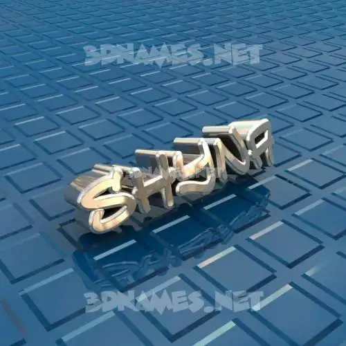 shyna in Blue Bling style - 3D name wallpaper