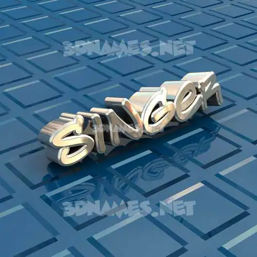 singer in Blue Bling style - 3D name wallpaper singer in Blue Bling style - 3D name wallpaper
