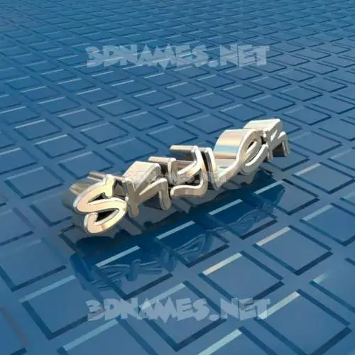 skyler in Blue Bling style - 3D name wallpaper