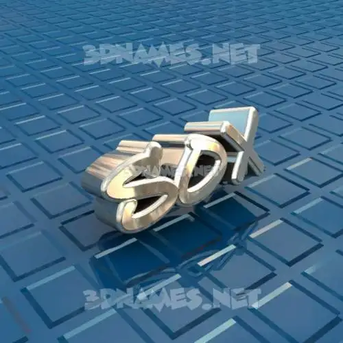 sox in Blue Bling style - 3D name wallpaper