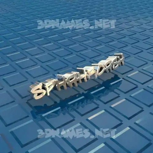 sphahroash in Blue Bling style - 3D name wallpaper