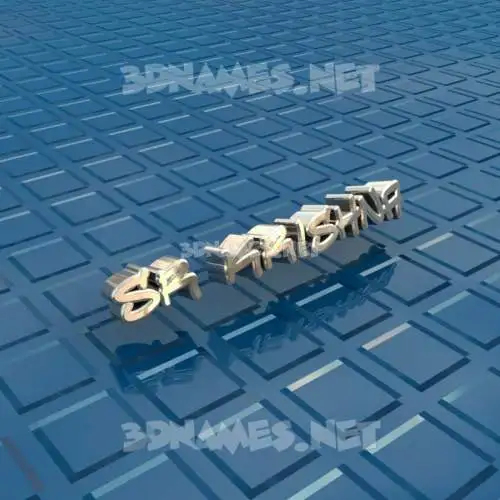 sr krishna in Blue Bling style - 3D name wallpaper