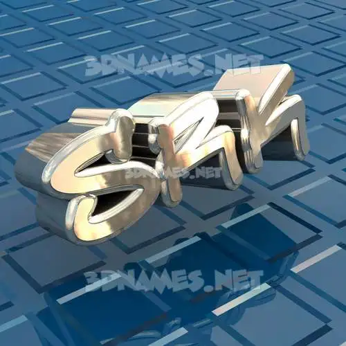 srk in Blue Bling style - 3D name wallpaper