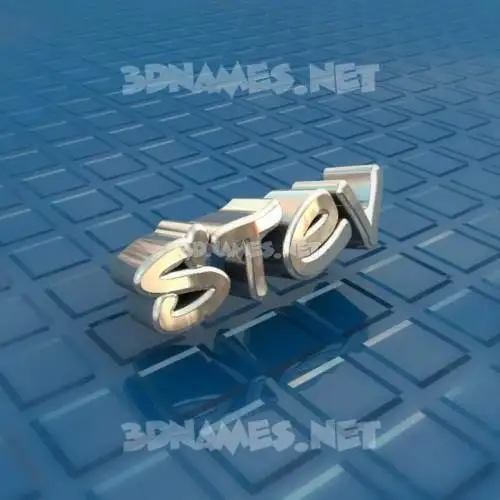 stev in Blue Bling style - 3D name wallpaper