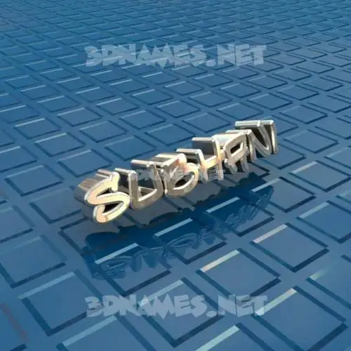 subhani in Blue Bling style - 3D name wallpaper