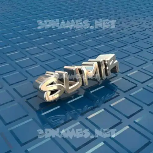 sumir in Blue Bling style - 3D name wallpaper