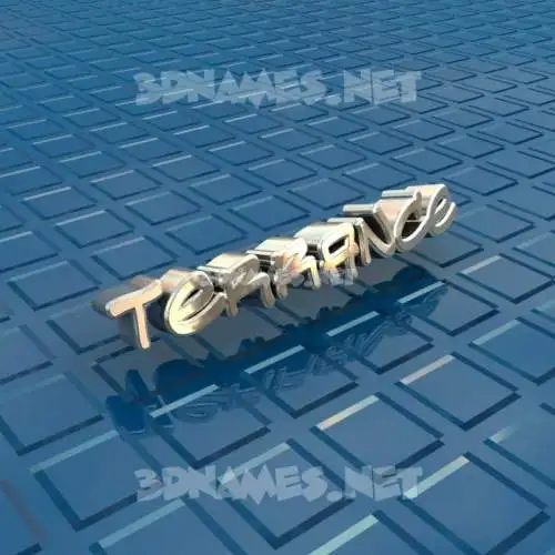 terrance in Blue Bling style - 3D name wallpaper