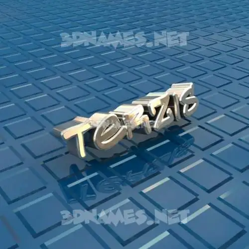 terzis in Blue Bling style - 3D name wallpaper
