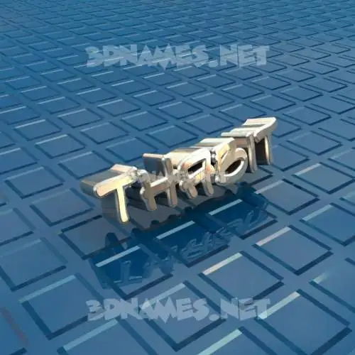 thabit in Blue Bling style - 3D name wallpaper