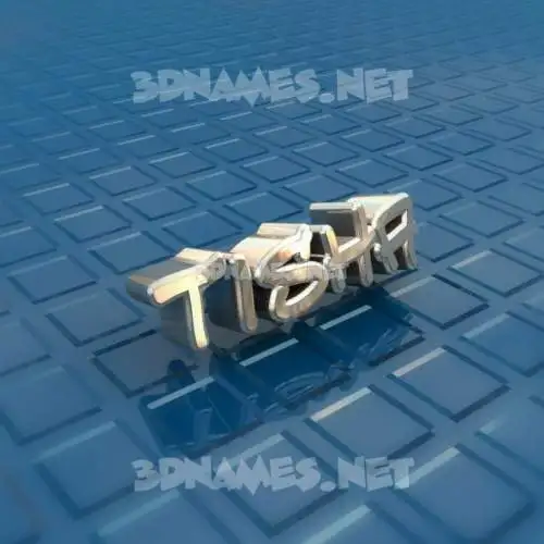 tisha in Blue Bling style - 3D name wallpaper