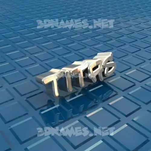 titas in Blue Bling style - 3D name wallpaper