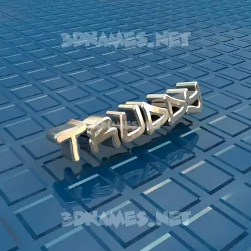 truddy in Blue Bling style - 3D name wallpaper
