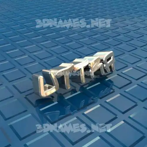 uttra in Blue Bling style - 3D name wallpaper