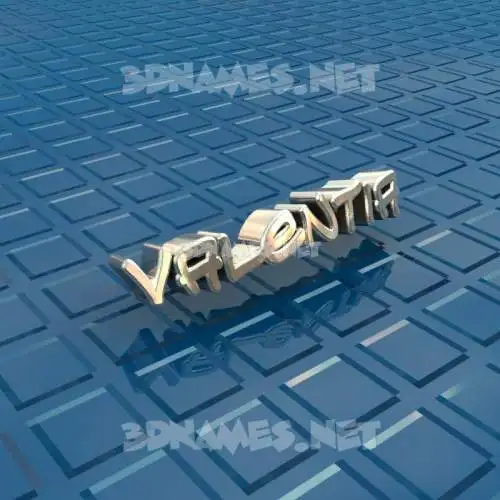 valentia in Blue Bling style - 3D name wallpaper