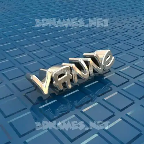 vanne in Blue Bling style - 3D name wallpaper