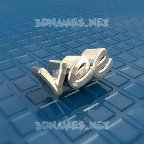 vee in Blue Bling style - 3D name wallpaper