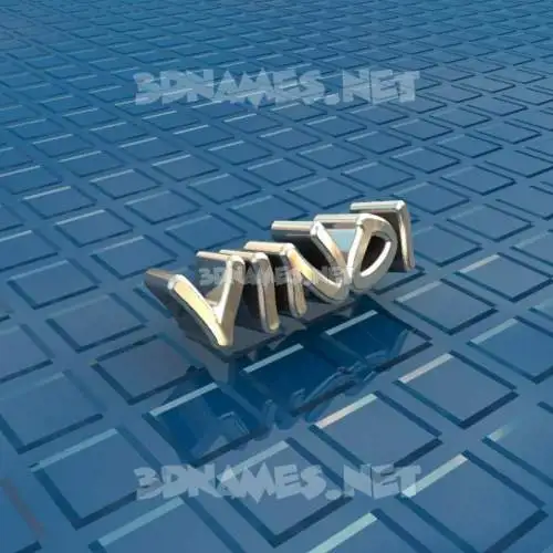 vinoi in Blue Bling style - 3D name wallpaper