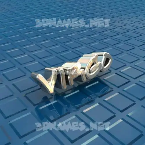 virgo in Blue Bling style - 3D name wallpaper
