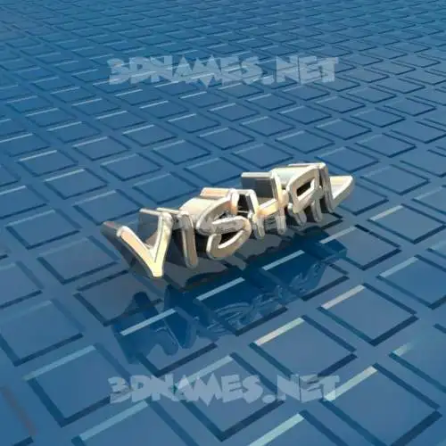vishal in Blue Bling style - 3D name wallpaper